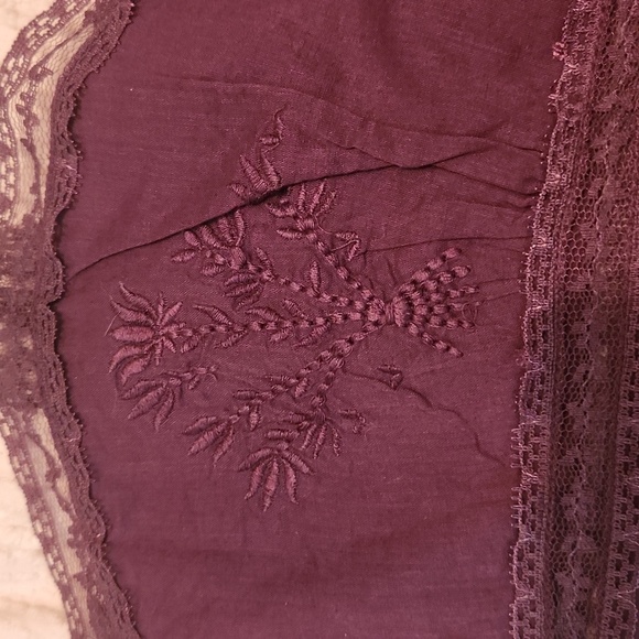 Zara eggplant coloured embroidered tank - Picture 2 of 4